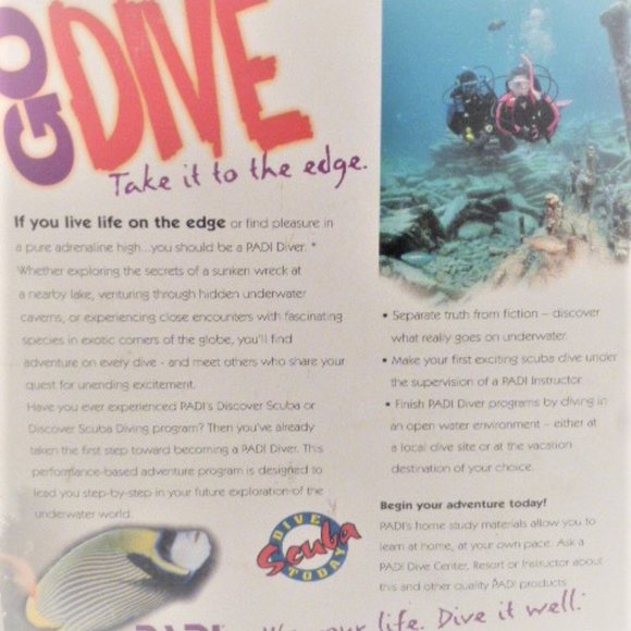 LOT Padi SCUBA DIVING Books Padi Wheel Rescue Diver Wanted Dive Master Go Dive - Picture 14 of 15